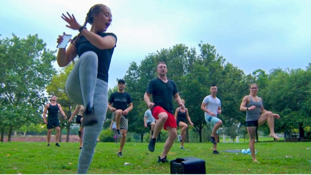 FREE Morning Workout Group Breathwork Visualization Full Body Workout Parkbench