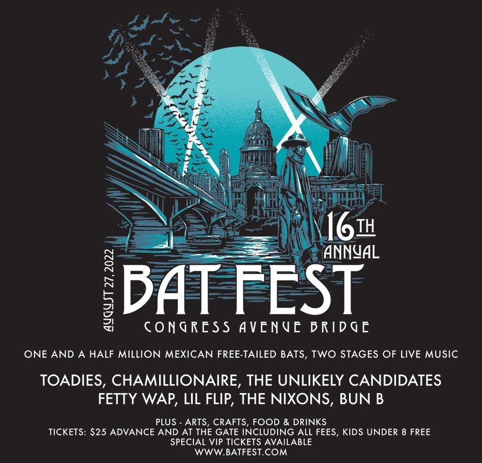 BAT FEST 2022 Austin, Texas Parkbench