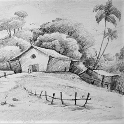 Learn how to Draw a Landscape with Black Pencil, Adults & Teens Class -  Parkbench