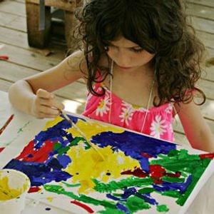 Family Workshop Painting In The Park Parkbench