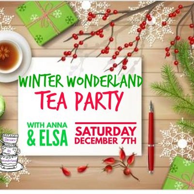 Tea Party In Winter Wonderland Parkbench