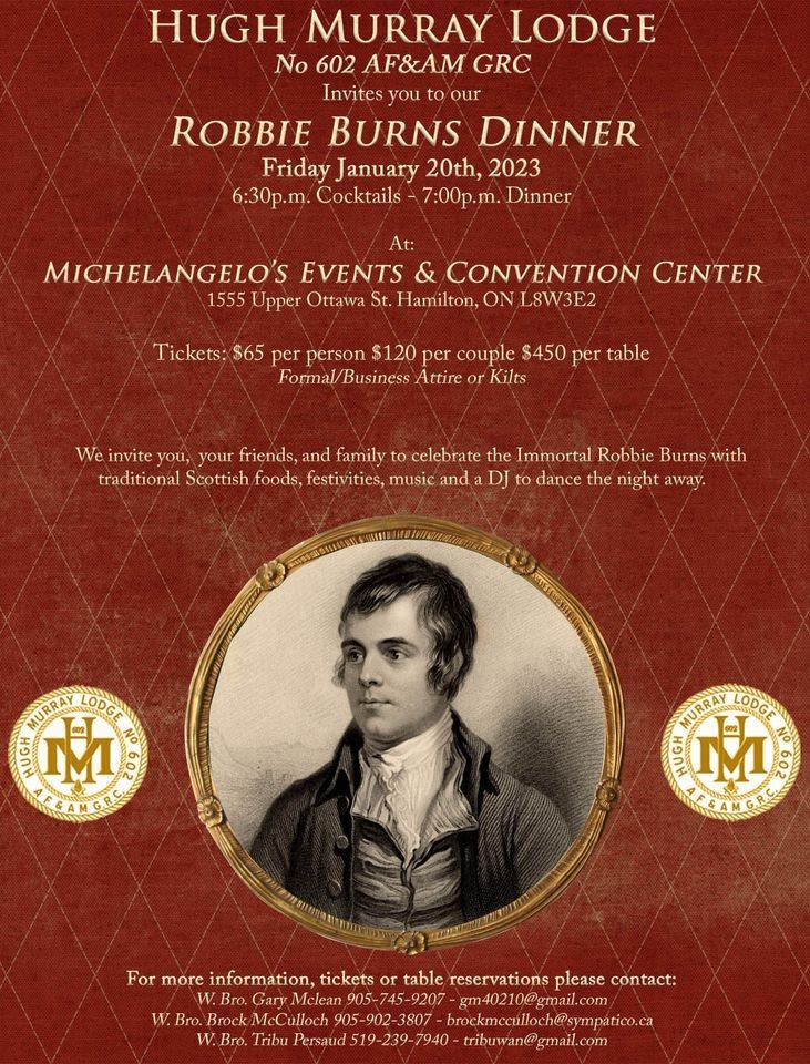 Robbie Burns Event Poster