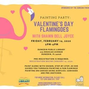 Valentine S Day Flamingos Parkbench