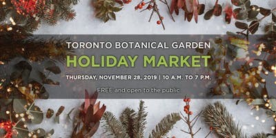 Toronto Botanical Garden Holiday Market Parkbench