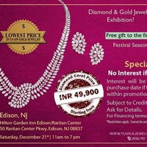 Yuvika Mega Diamond Gold Jewelry Exhibition In Edison Nj