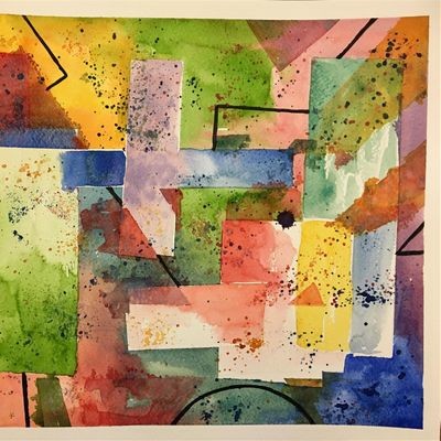Watercolour Workshop Abstract Geometric Style Toronto Art
