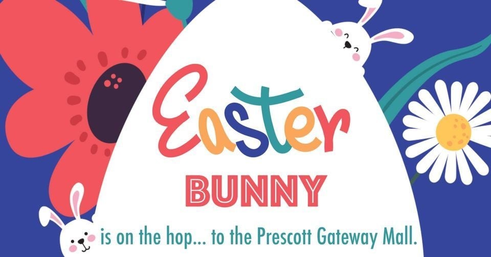 Easter Bunny Photos at Prescott Gateway Mall Parkbench