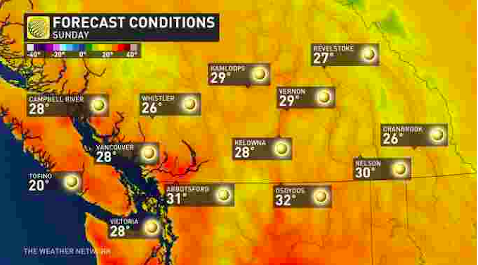 Map: How B.C.'s Upcoming Hot Weather Event Compares To The 2021 Heat ...