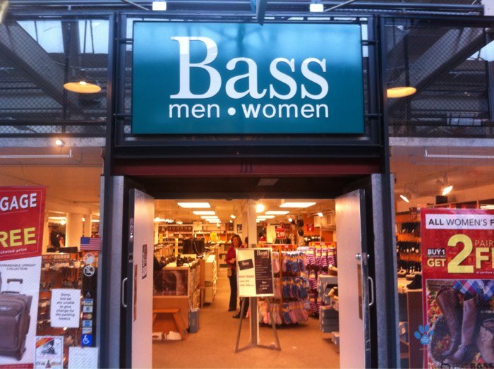 Bass Shoe Factory Outlet, Dollar Stores 