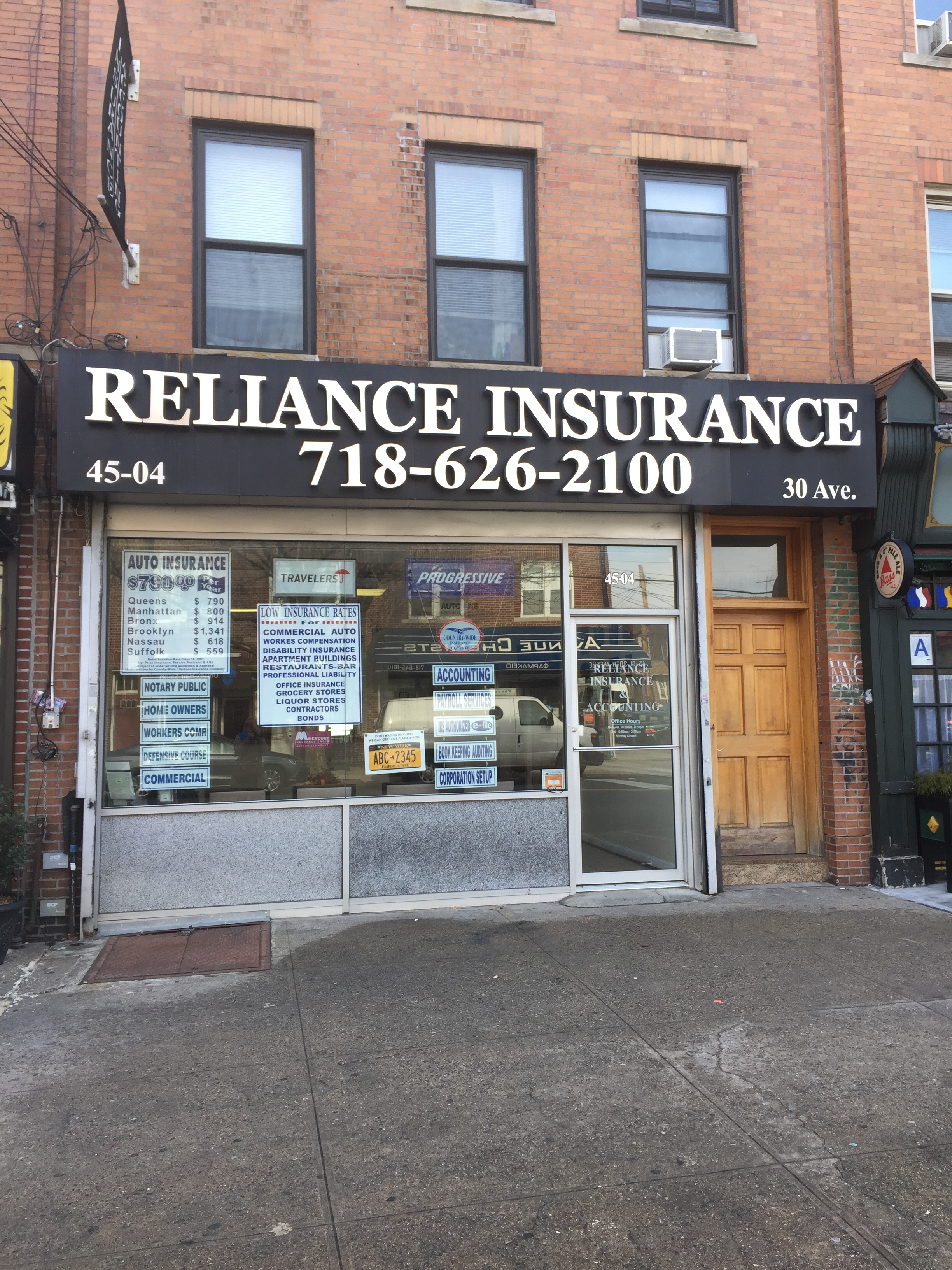 RELIANCE INSURANCE INC. RELIANCE ACCOUNTING CORP in East Astoria, NY